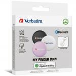 Set 3x Tracker Verbatim My Finder Coin, Bluetooth 5.2, IP66, Negru / Alb / Mov 7 - lerato.ro