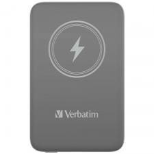 Baterie externa 10000 mAh Verbatim Charge n Go, 15W, Wireless Charging, USB-C, Gri