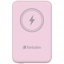 Baterie externa 10000 mAh Verbatim Charge n Go, 15W, Wireless Charging, USB-C, Roz