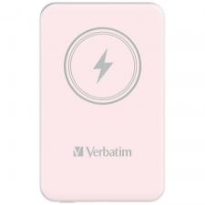 Baterie externa 5000 mAh Verbatim Charge n Go, 15W, Wireless Charging, USB-C, Roz