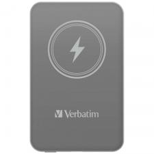 Baterie externa 5000 mAh Verbatim Charge n Go, 15W, Wireless Charging, USB-C, Gri