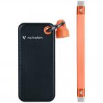 SSD extern portabil Verbatim cu breloc, 1TB, USB-C 3.2, dimensiuni: 96.1 x 45.1 x 10 mm, greutate: 58g, Negru/Portocaliu 3 - lerato.ro