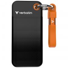 SSD extern portabil Verbatim cu breloc, 1TB, USB-C 3.2, dimensiuni: 96.1 x 45.1 x 10 mm, greutate: 58g, Negru/Portocaliu