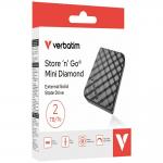 SSD extern portabil Verbatim Store n Go Mini Diamond, 2TB, USB-C 3.2, dimensiuni: 74.8 x 54 x 12.5 mm, greutate: 35g, Negru 11 - lerato.ro
