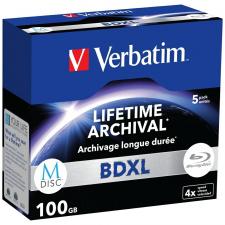 Set 5 bucati Verbatim BD-XL M-Disc, 100GB, Viteza 4x, Silver