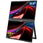 Monitor portabil dual Verbatim Essentials, IPS, 15.6 inch, Full HD, 60Hz, Difuzor integrat, USB-C / Mini HDMI, Negru 2 - lerato.ro