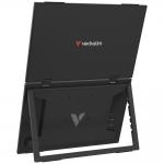 Monitor portabil dual Verbatim Essentials, IPS, 15.6 inch, Full HD, 60Hz, Difuzor integrat, USB-C / Mini HDMI, Negru 5 - lerato.ro