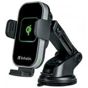 Suport auto Verbatim FWC-02 , Dashboard / Windshield / Air Vent Mount, Incarcare Wireless 15W, Negru