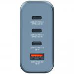 Incarcator retea Verbatim GNC-140, 140W, 5A, 3xUSB-C, 1xUSB-A, Albastru 3 - lerato.ro