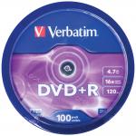 Set 100 bucati Verbatim DVD+R, 4.7GB, Viteza 16x, Silver 3 - lerato.ro