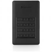 HDD extern cu tastatura Verbatim Store n Go , 2TB, USB 3.1 Gen1, Negru