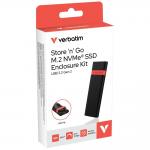 Rack extern Verbatim Store n Go, SSD M.2 NVMe, 10Gbps, Interfata USB-C 3.2, Negru 9 - lerato.ro