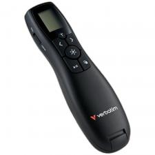 Presenter multifunctional wireless Verbatim Keynote, USB, Baterie AAA, Red Laser Pointer, Negru
