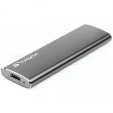 SSD extern portabil Verbatim Vx500, 120GB, USB-C, dimensiuni: 92 × 29 × 9 mm, greutate: 29g, Gri