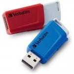 Set 2 memorii USB Verbatim Store n Click, 32GB, USB 3.2 Gen 1, Albastru/Rosu 2 - lerato.ro