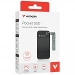 SSD extern portabil Verbatim cu breloc, 256GB, USB-C 3.2, 96.1 x 45.1 x 10 mm, 10Gb/s, Negru/Gri 8 - lerato.ro