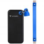 SSD extern portabil Verbatim cu breloc, 256GB, USB-C 3.2, 96.1 x 45.1 x 10 mm, 10Gb/s, Negru/Albastru 3 - lerato.ro