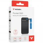 SSD extern portabil Verbatim cu breloc, 256GB, USB-C 3.2, 96.1 x 45.1 x 10 mm, 10Gb/s, Negru/Albastru 10 - lerato.ro