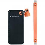 SSD extern portabil Verbatim cu breloc, 256GB, USB-C 3.2, 96.1 x 45.1 x 10 mm, 10Gb/s, Negru/Portocaliu 3 - lerato.ro