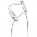 Cablu pentru incarcare si transfer de date Verbatim Sync & Charge, USB-C la USB-C, 100W, 480 Mbps, 3m, Alb 3 - lerato.ro
