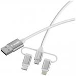 Cablu pentru incarcare si transfer de date Verbatim Sync & Charge, USB-A la USB-C / Lightning / MicroUSB, 18W, 480 Mbps, 1m, Alb 4 - lerato.ro