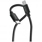 Set 2 cabluri pentru incarcare si transfer de date Verbatim Sync & Charge, USB-C la USB-C, 60W, 480 Mbps, 1m, Alb / Negru 3 - lerato.ro