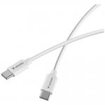 Set 2 cabluri pentru incarcare si transfer de date Verbatim Sync & Charge, USB-C la USB-C, 60W, 480 Mbps, 1m, Alb / Negru 4 - lerato.ro