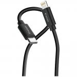 Set 2 cabluri pentru incarcare si transfer de date Verbatim Sync & Charge, USB-C la Lightning, 27W, 480 Mbps, 1m, Alb / Negru 3 - lerato.ro