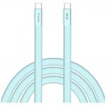 Cablu pentru incarcare si transfer de date Verbatim Sync & Charge SoftTouch, 2x USB-C, 60W, 1.2m, Light Blue 2 - lerato.ro