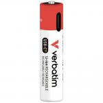 Set 4 baterii reincarcabile Verbatim, AAA, 500mAh, 1.5V, USB-C, Alb / Rosu 2 - lerato.ro