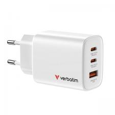 Incarcator retea Verbatim Essentials GaN, 65W, 3A, 2xUSB-C, 1xUSB-A, Alb