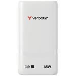 Incarcator retea Verbatim Fold n Go GaN, 65W, 3A, 2xUSB-C, Alb 5 - lerato.ro