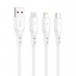 Cablu pentru incarcare si transfer de date Vipfan Colorful X12, USB la Micro-USB, 3A, 1 m, Alb 5 - lerato.ro