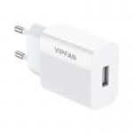 Incarcator retea VFAN E01, 1x USB-A, 2.4A, Cablu USB-A / USB-C inclus, Alb 6 - lerato.ro