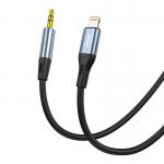 Adaptor audio Vipfan L05, Lightning la Jack 3.5mm tata, Lungime 1m, Negru / Gri 5 - lerato.ro