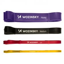 Set 4 benzi elastice Wozinsky WRB4IN1, Latex, Husa inclusa, Multicolor