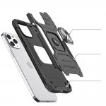 Carcasa Wozinsky Ring Armor compatibila cu iPhone 13 Mini, Functie magnetica, Silver