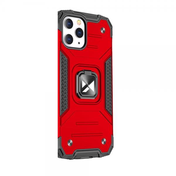 Carcasa Wozinsky Ring Armor compatibila cu iPhone 13 Pro Max, Functie magnetica, Red 1 - lerato.ro
