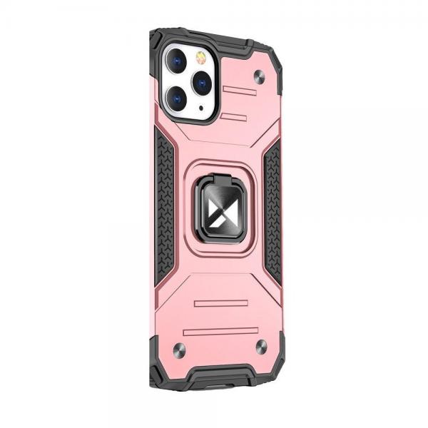 Carcasa Wozinsky Ring Armor compatibila cu iPhone 13 Pro, Functie magnetica, Rose