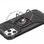 Carcasa Wozinsky Ring Armor compatibila cu iPhone 13 Pro, Functie magnetica, Silver 9 - lerato.ro