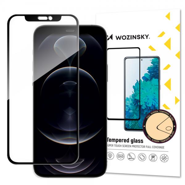 Folie protectie Case Friendly Wozinsky Super Tough Full Glue Cover compatibila cu iPhone 13 Pro Max / iPhone 14 Plus Black
