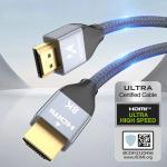 Cablu video Wozinsky WHDMI-20, HDMI tata - HDMI tata, 8K, 60Hz, 2m, Argintiu 13 - lerato.ro
