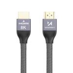 Cablu video Wozinsky WHDMI-20, HDMI tata - HDMI tata, 8K, 60Hz, 2m, Argintiu 19 - lerato.ro