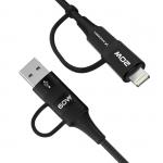 Cablu pentru incarcare si transfer de date Wozinsky WNBAA 4 in 1, 2x USB-C, 1x USB, 1x Lightning, 60W, 1m, Negru 8 - lerato.ro