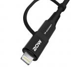 Cablu pentru incarcare si transfer de date Wozinsky WNBAA 4 in 1, 2x USB-C, 1x USB, 1x Lightning, 60W, 1m, Negru 5 - lerato.ro