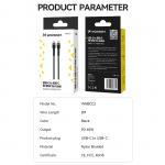 Cablu pentru incarcare si transfer de date Wozinsky WNBCC2, 2x USB-C, 65W, 2m, Negru 8 - lerato.ro