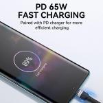 Cablu pentru incarcare si transfer de date Wozinsky WNBCC2, 2x USB-C, 65W, 2m, Negru 6 - lerato.ro