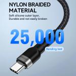 Cablu pentru incarcare si transfer de date Wozinsky WNBCC2, 2x USB-C, 65W, 2m, Negru 4 - lerato.ro