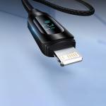Cablu pentru incarcare si transfer de date Wozinsky WUALC2, USB/Lightning, LED, 2.4A, 2m, Negru 7 - lerato.ro