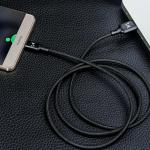 Cablu pentru incarcare si transfer de date Wozinsky WUC-L1B, USB/Lightning, 2.4A, 1m, Negru 13 - lerato.ro